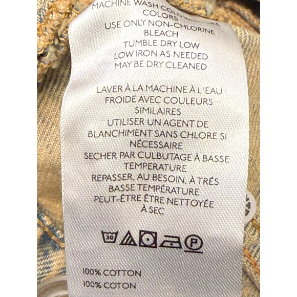 NEW FREE PEOPLE WE THE FREE LOW SLUNG MOXIE BARREL DISTRESSED JEANS IN COWBOY 29 - Picture 15 of 16